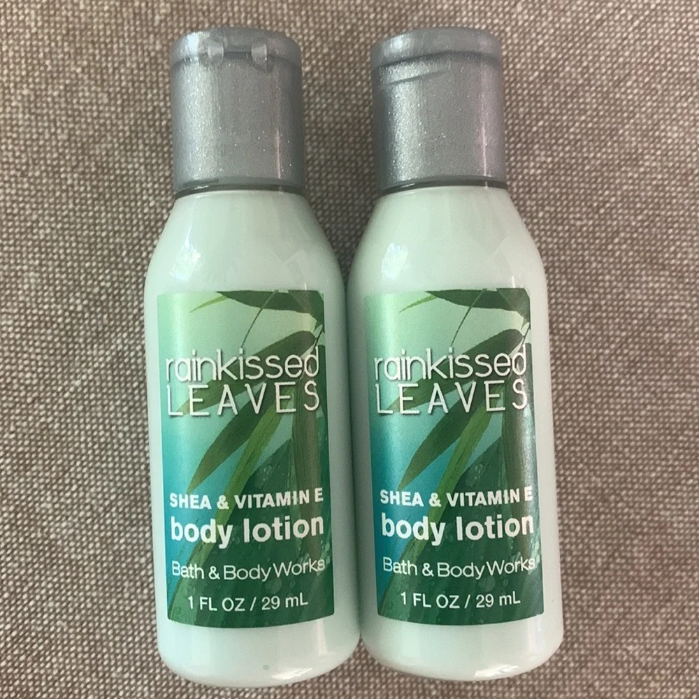 Bath & Body Rainkissed Leaves Lot of 8 New Shampoo Conditioner Lotion 1 oz each